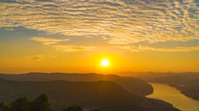 4K夏日风光夕阳日落