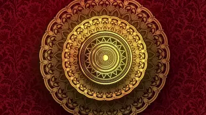 4K中国风格几何大气圆形