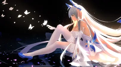 星空下女孩