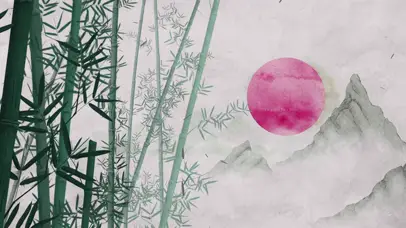 中国风水墨竹子