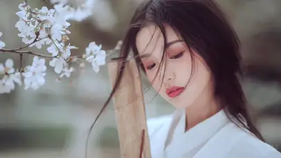 白衣古装美女古风