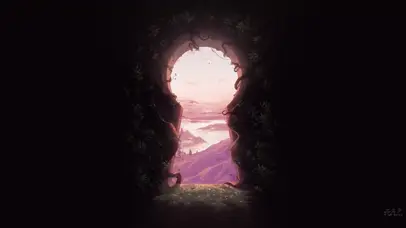 美丽日出的秘境