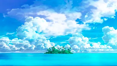 海上小岛绿洲