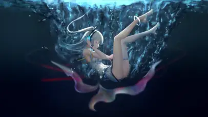 水下动漫女孩