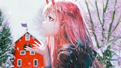 雪中的Zero Two