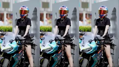 机车小姐姐变装