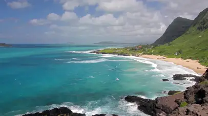 4K自然海滩海浪