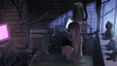 电脑信息房少女