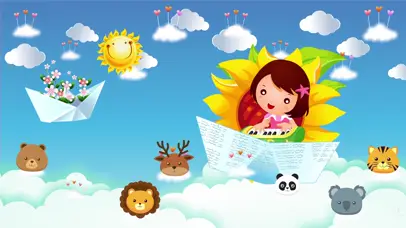 卡通女孩弹琴歌唱背景