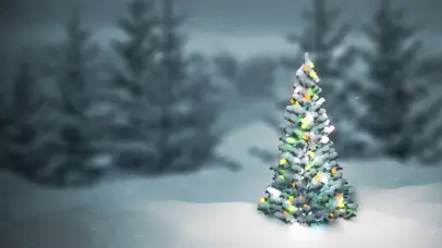 雪日圣诞树
