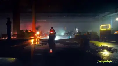 夜市摩托车武士赛博朋克2077