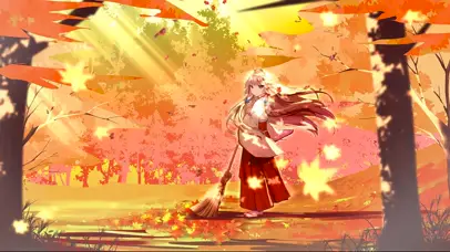 秋林落叶 神社巫女