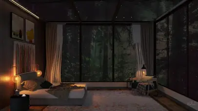 雨夜森林卧室