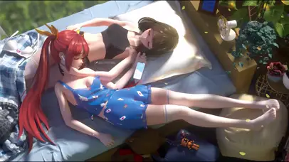 治愈白丝动漫少女高清4K 