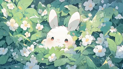 草丛兔子