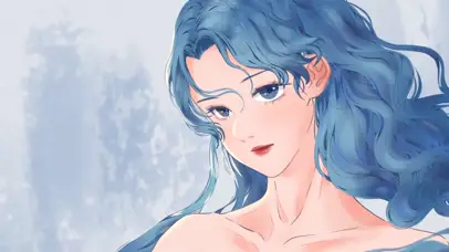 蓝发女孩