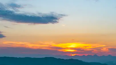 4k夏日山间风光日出风光晚霞