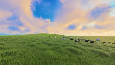 风吹草低见牛羊