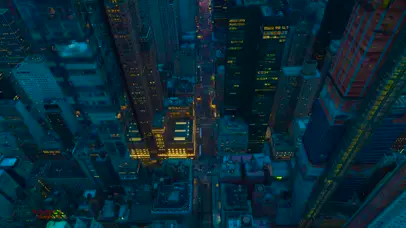 4K纽约城市夜景