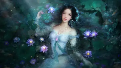 唯美睡莲女神