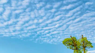 4K夏日蓝天白云云朵