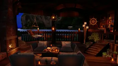 海边渔村舒适的木屋