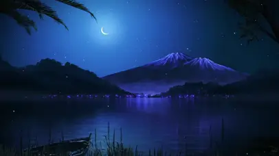 湖泊星月夜
