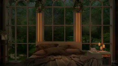 雨天舒适的房间