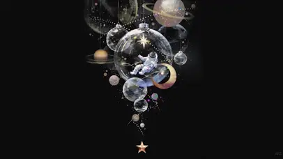 唯美风格宇航员