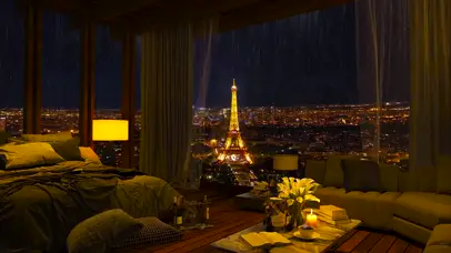 巴黎雨夜房间