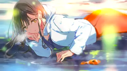 阳光水上少女
