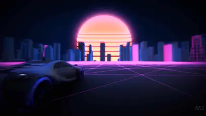 4k城市科幻跑车无缝循环