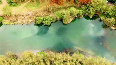 4K唯美江流清澈湖水