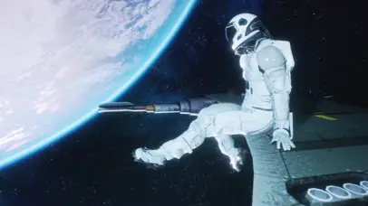 坐在飞船上看地球