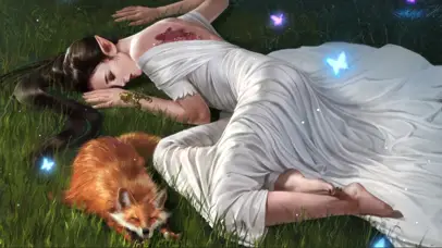 沉睡的狐狸少女