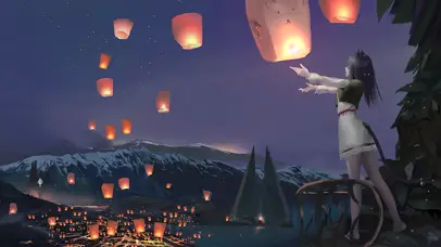 漫天灯火-许愿灯