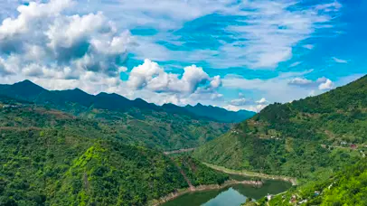 4K蓝天白云祖国大好河山风景