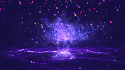 唯美浪漫荧光树