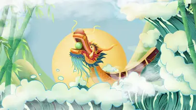 端午节通用龙舟国潮