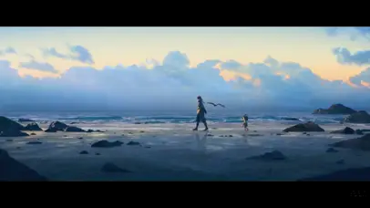 王者荣耀澜&蔡文姬_海边