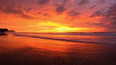 唯美海滩日出