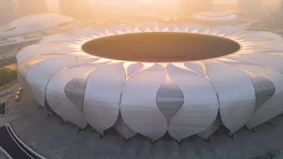 4K唯美杭州奥体中心莲花碗