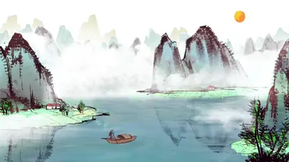 中国风山间美景古风