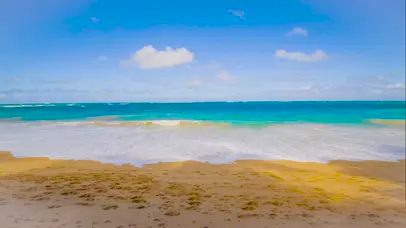 碧海蓝天沙滩海浪