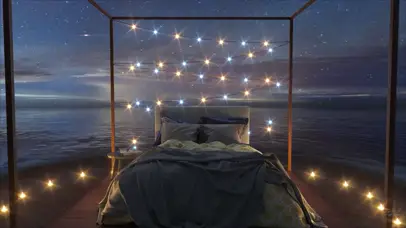 星空大海中睡眠