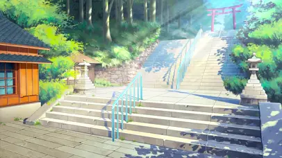 夏日台阶阳光