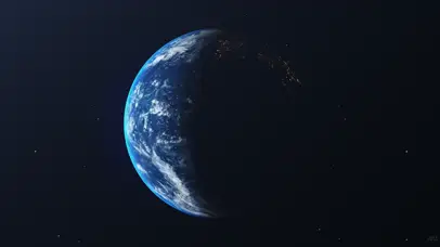 4K一直循环的蓝色星球