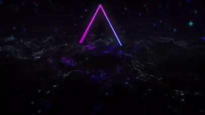 4k 炫酷科技宇宙星空波浪背景