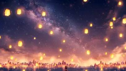 星空孔明灯