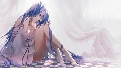 蓝发少女